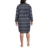 Women's Plus Size Flannel Long Sleeve Sleepshirt Nightgown, Back