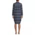 Women's Flannel Long Sleeve Sleepshirt Nightgown, Back