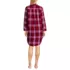 Women's Flannel Long Sleeve Sleepshirt Nightgown, Back