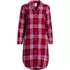 Women's Flannel Long Sleeve Sleepshirt Nightgown, Front