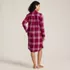 Women's Flannel Long Sleeve Sleepshirt Nightgown, Back