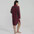 Women's Flannel Long Sleeve Sleepshirt Nightgown, Back