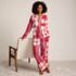 Women's Flannel Patchwork Wide Leg Sleep Pants, alternative image