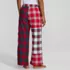 Women's Tall Flannel Patchwork Wide Leg Sleep Pants, Back