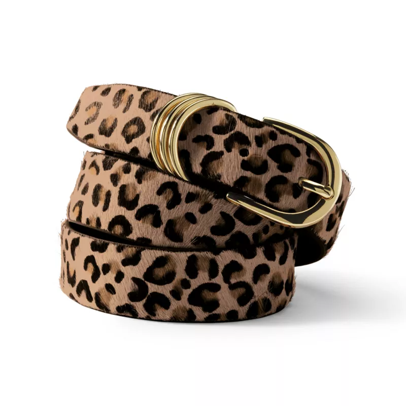 Women's Haircalf Multi Keeper Belt, Front