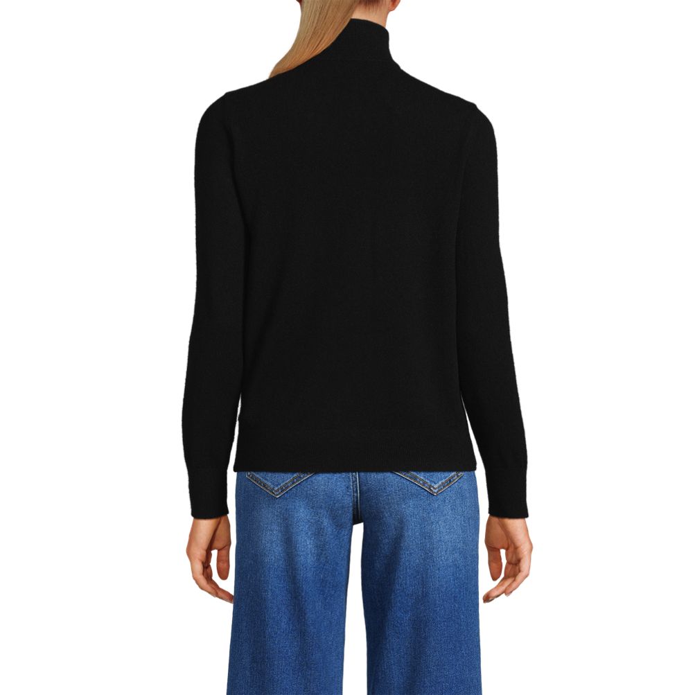 Women's Cashmere Quarter Zip Sweater | Lands' End
