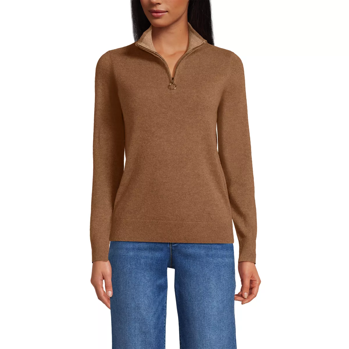 Women's Cashmere Quarter Zip Sweater