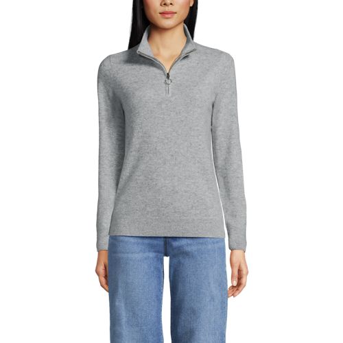 Women's Cashmere Quarter Zip Sweater - image 5