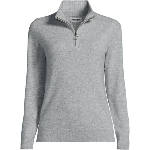 Women's Cashmere Quarter Zip Sweater - image 4