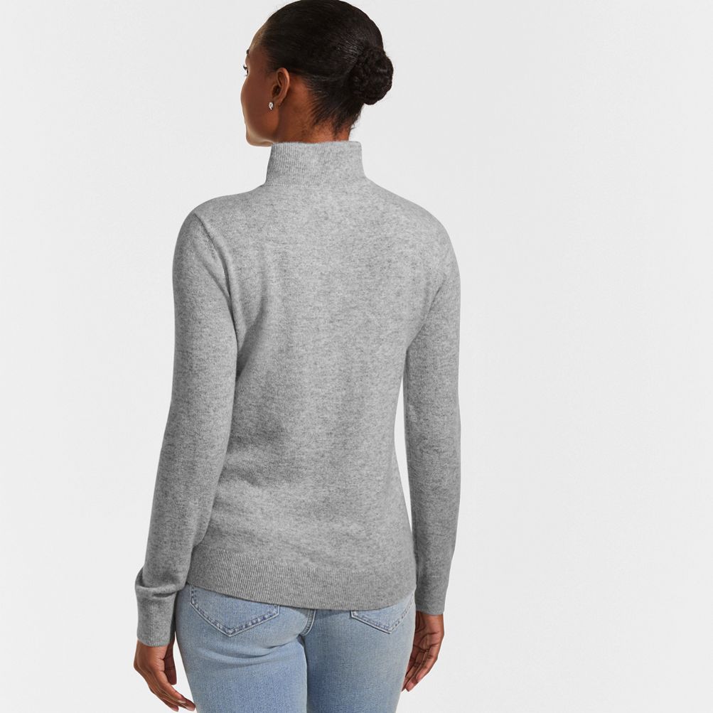 Women's Cashmere Quarter Zip Sweater | Lands' End