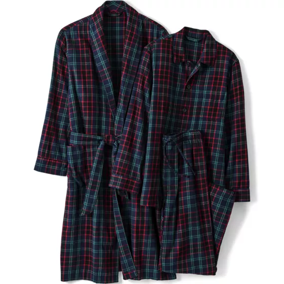 Men's Flannel 3 Piece Pajama Set - primary