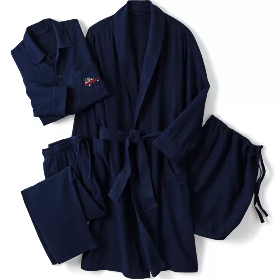 Men's Flannel 3 Piece Pajama Set - primary