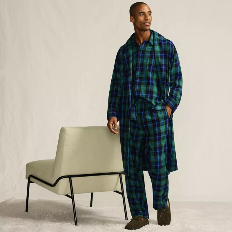 Men's Flannel 3 Piece Pajama Set, alternative image