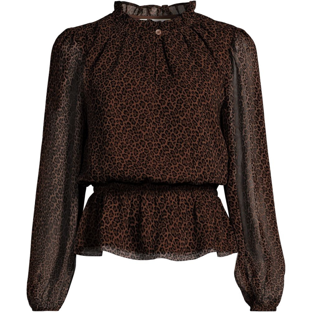 Women's Chiffon Peplum Top | Lands' End