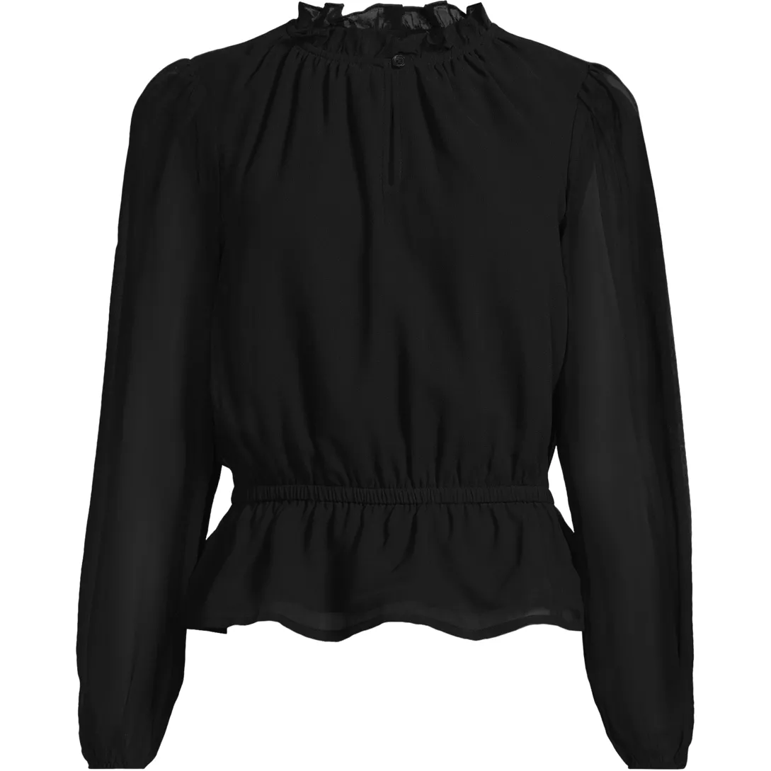 Women's Chiffon Peplum Top