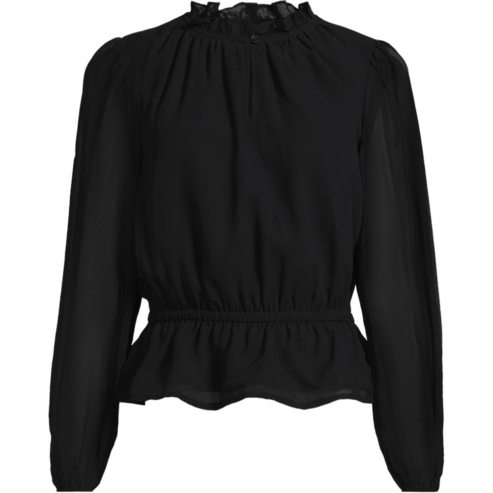 Women's Chiffon Peplum Top | Lands' End