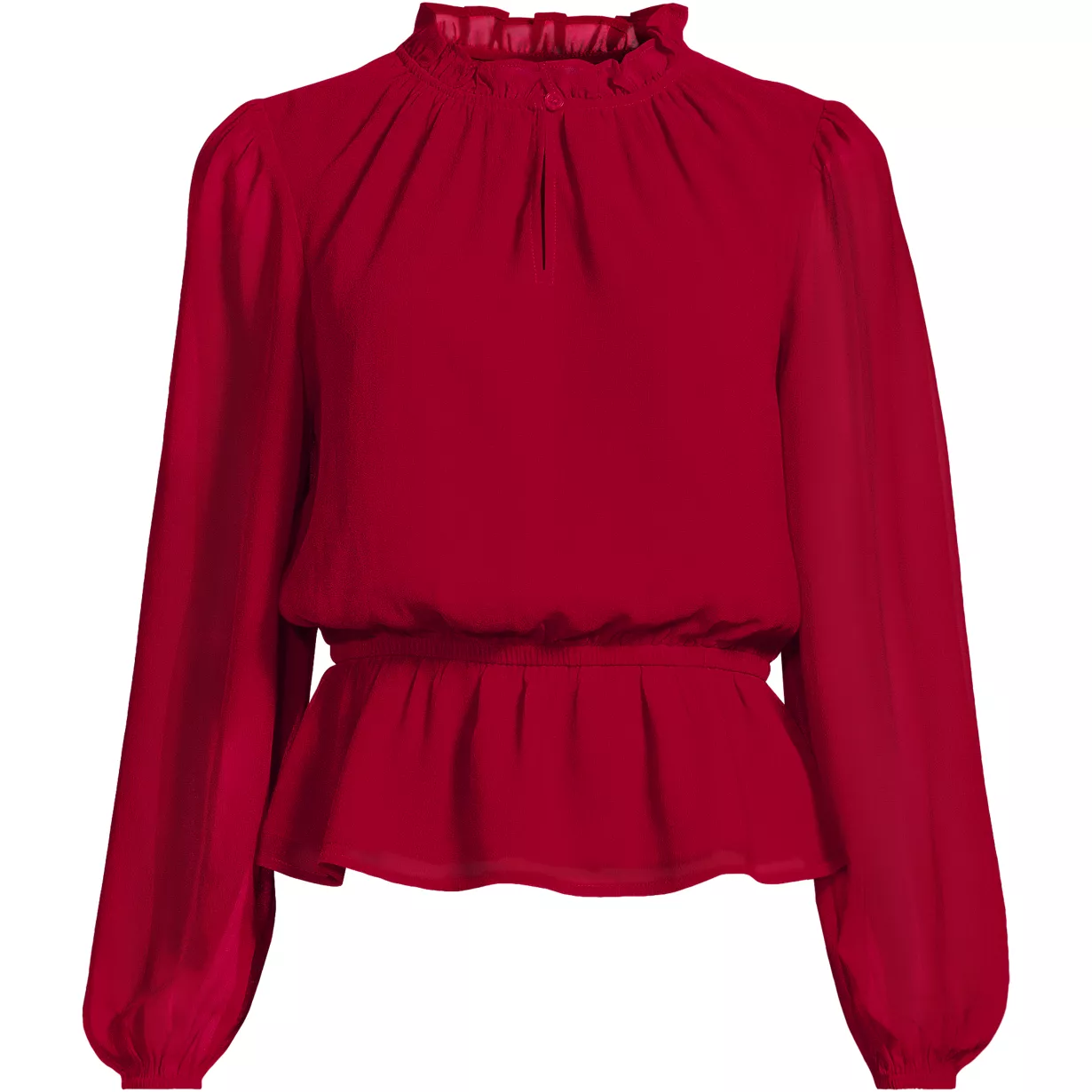 Women's Chiffon Peplum Top