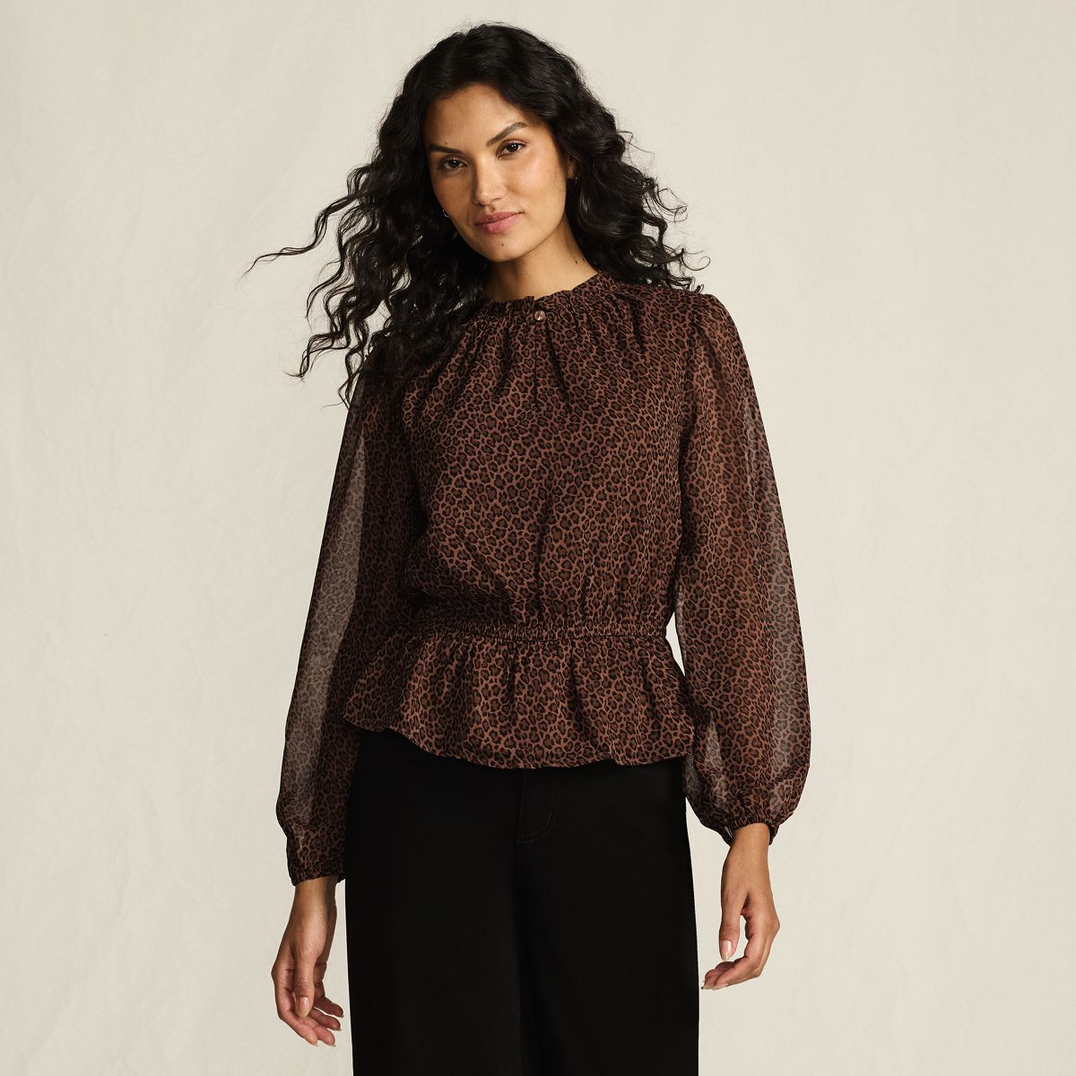 Women's Chiffon Peplum Top
