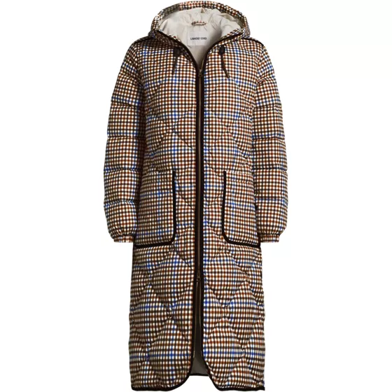 Women's Plus Size Print FeatherFree Insulated Diamond Quilted Maxi Coat - primary