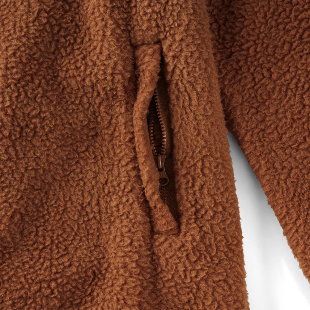 新品ヤマダヤ　フリース フード付きジレ ブラウン　21780円 Women's Plus Size Print Cozy Sherpa Full Zip Fleece Jacket | Lands