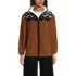 Women's Print Cozy Sherpa Full Zip Fleece Jacket, Front