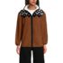 Women's Print Cozy Sherpa Full Zip Fleece Jacket, Front