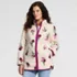 Women's Print Cozy Sherpa Full Zip Fleece Jacket, Front