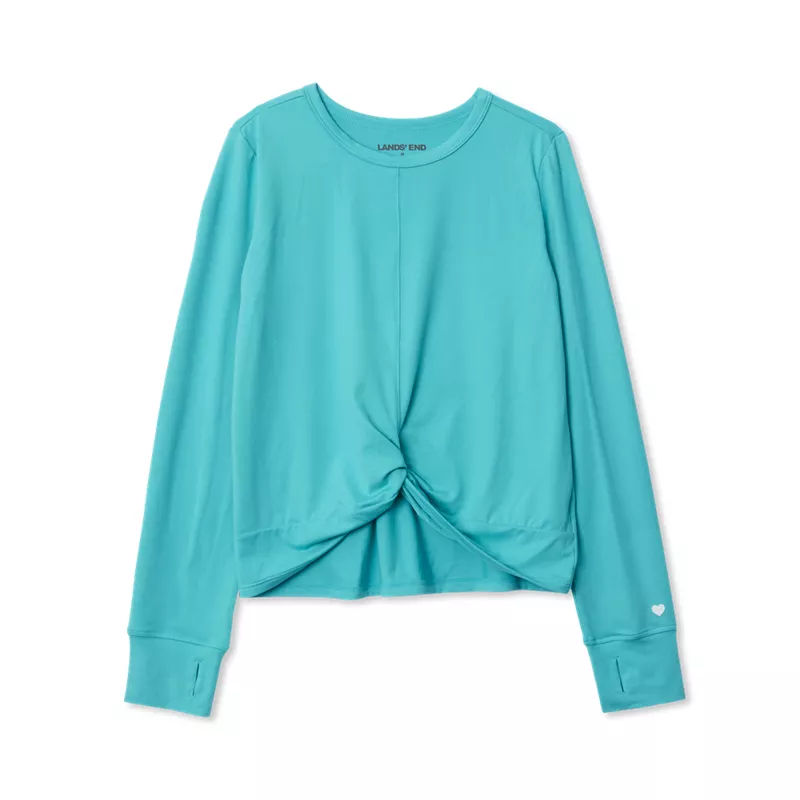 Girls Active Long Sleeve Twist Top, alternative image