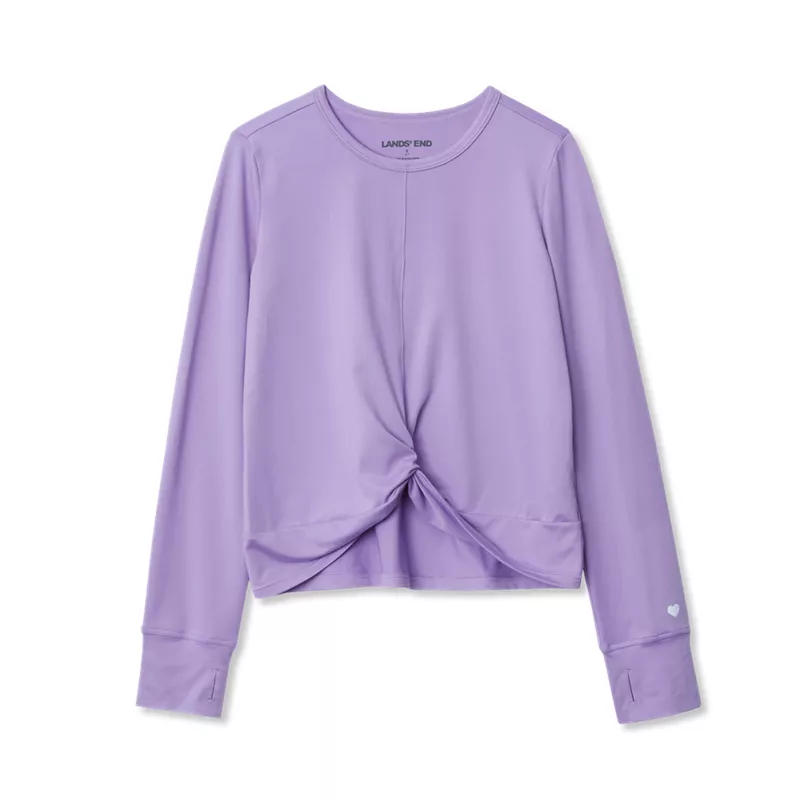 Girls Active Long Sleeve Twist Top, alternative image