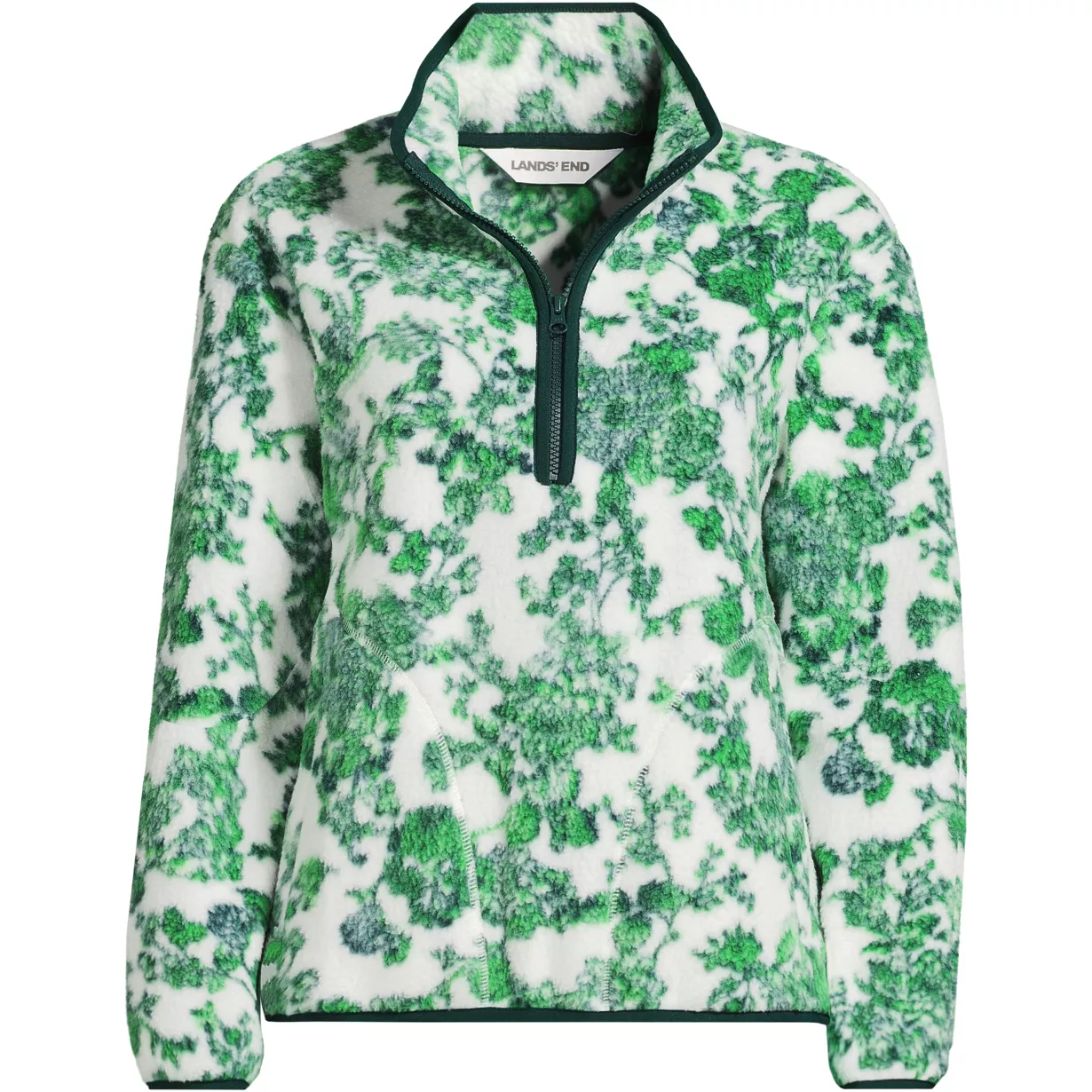 Women's Print Half Zip Cozy Sherpa Fleece Pullover