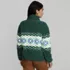 Women's Print Half Zip Cozy Sherpa Fleece Pullover, Back