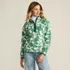Women's Print Half Zip Cozy Sherpa Fleece Pullover, Front