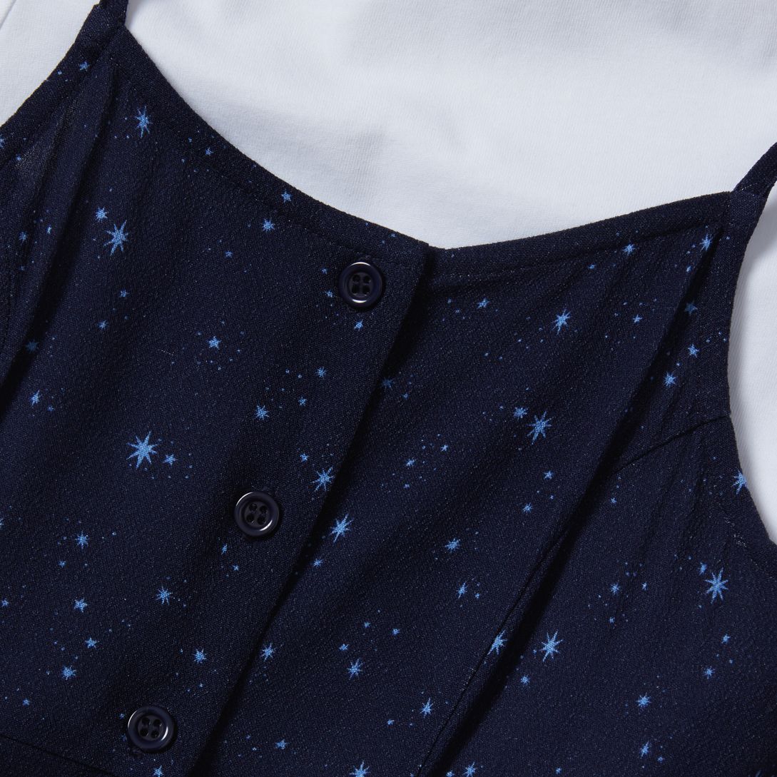 Girls Slip Dress with Short Sleeve Tee