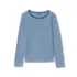 Girls Long Sleeve Pointelle Knit Shirt, alternative image