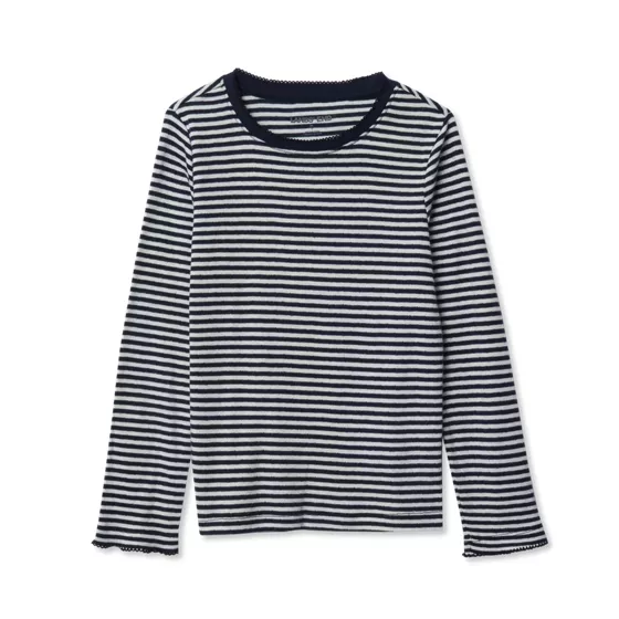 Girls Long Sleeve Pointelle Knit Shirt - primary
