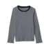 Girls Long Sleeve Pointelle Knit Shirt, alternative image