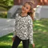 Girls Long Sleeve Pointelle Knit Shirt, alternative image