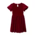 Girls Bubble Short Sleeve Velour Dress, alternative image