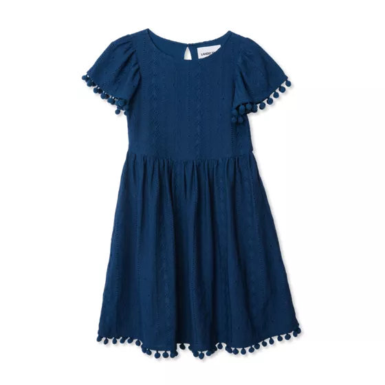 Girls Lace Short Sleeve Dress - primary
