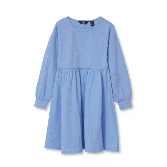 Girls Long Sleeve Ribbed Dress - primary