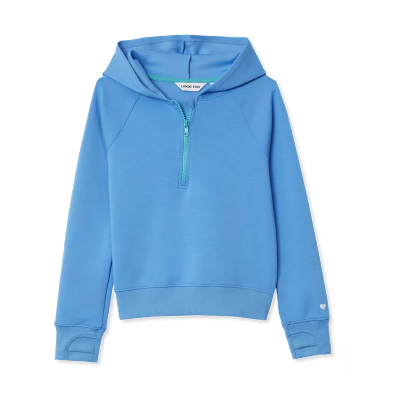 Girls Active Quarter Zip Sweatshirt, alternative image