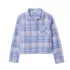 Girls Long Sleeve Cropped Flannel Shirt, alternative image