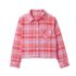 Girls Long Sleeve Cropped Flannel Shirt, alternative image