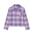 Girls Long Sleeve Cropped Flannel Shirt, alternative image
