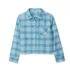 Girls Long Sleeve Cropped Flannel Shirt, alternative image