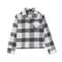 Girls Long Sleeve Cropped Flannel Shirt, alternative image
