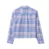 Girls Long Sleeve Cropped Flannel Shirt, alternative image
