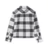 Girls Long Sleeve Cropped Flannel Shirt, alternative image