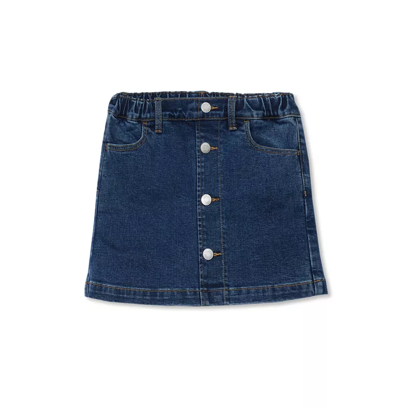 Girls Denim Skort, alternative image