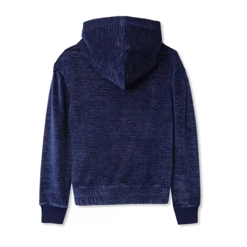 Girls Velour Hoodie Sweatshirt, alternative image